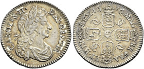 The Geoffrey Cope Collection of British Coins. Charles II. 1660-1685.

AR Sixpence. Dated 1676/5. Bull 570; ESC 1515A; SCBC 3382.
Gemlike.
In NGC ...