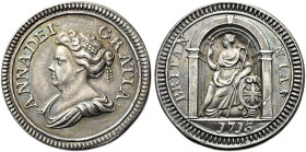 The Geoffrey Cope Collection of British Coins. Anne. 1702-1714.

Pattern AR Farthing. Dated 1713. ANNA · DEI · GRATIA ·, draped bust left / BRITAN N...