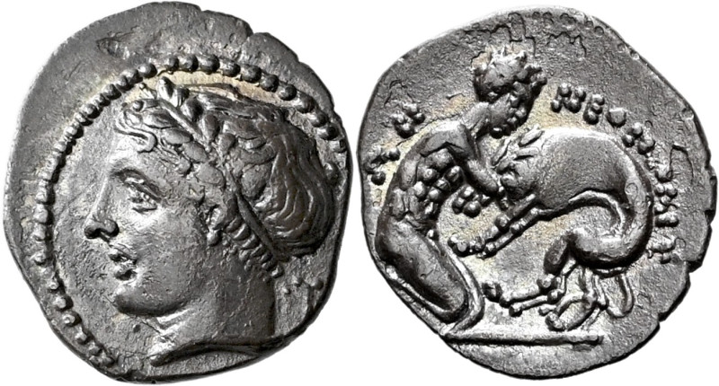 Neapolis. 

Obol circa 340-320, AR 12 mm, 0.60 g. Laureate young male head l.;...