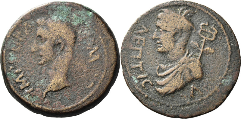 Byzacium, Lepti Minus. 

Octavian as Augustus, 27 BC – AD 14. Bronze 10, Æ 26 ...