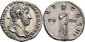 Hadrian augustus, 117 – 138. 

Denarius circa 120-121, AR 17 mm, 3.23 g. IMP CAES TRAIA – N HADRIANVS AVG Laureate bust r., with drapery on l. shoul...
