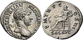 Hadrian augustus, 117 – 138. 

Denarius circa 120-121, AR 18 mm, 3.36 g. IMP CAESAR TRAIAN HADRIANVS AVG Laureate and draped bust r. Rev. P – M TR P...