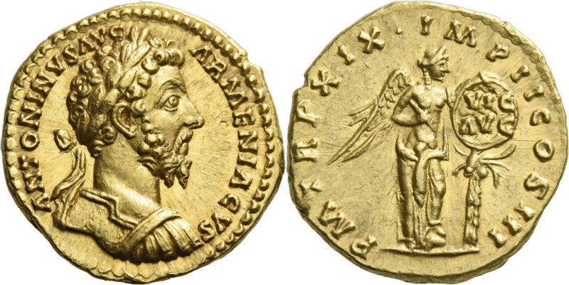 Marcus Aurelius augustus, 161 – 180. 

Aureus December 164-August 165, AV 19 m...