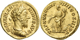 Marcus Aurelius augustus, 161 – 180. 

Aureus 178, AV 20 mm, 7.27 g. M AVREL ANTO – NINVS AVG Laureate, draped and cuirassed bust r. Rev. TR P XXXII...