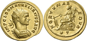 Aurelian, 270 – 275. 

Binio, Siscia 271, AV 23 mm, 5.50 g. IMP C L DOM AVRELIANVS AVG Radiate and cuirassed bust r., with aegis on l. shoulder. Rev...