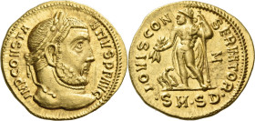 Constantius I augustus, 305 – 306. 

Aureus, Serdica 305-306, AV 19 mm, 5.34 g. IMP CONSTA – NTIVS P F AVG Laureate head r. Rev. IOVI CON – SERVATOR...