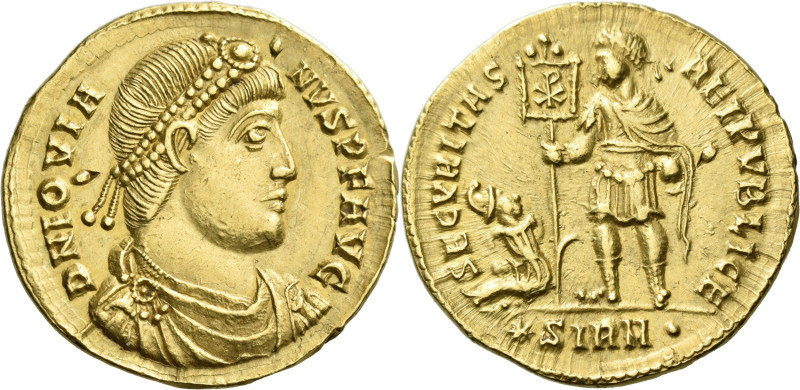 Jovian, 363 – 364. 

Solidus, Sirmium 363-364, AV 21 mm, 4.43 g. D N IOVIA – N...