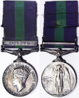 Great Britain, Kingdom, George VI (1936-1952), n.d., General Service Medal. For service in Malaya and Singapore against communist guerrilla forces 194...