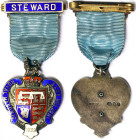 Great Britain - Masonic medals, Kingdom, George VI (1936-1952), Medal, 1939, Royal Masonic Institution for boys. Steward. Total sizes: 43x32 mm ca. Si...