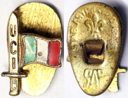 Italy, Kingdom of Italy, Vittorio Emanuele III (1900-1946), Badge, n.d., Union of Italian Fighters (UCI). Mignon 14x10 mm ca. Ae.