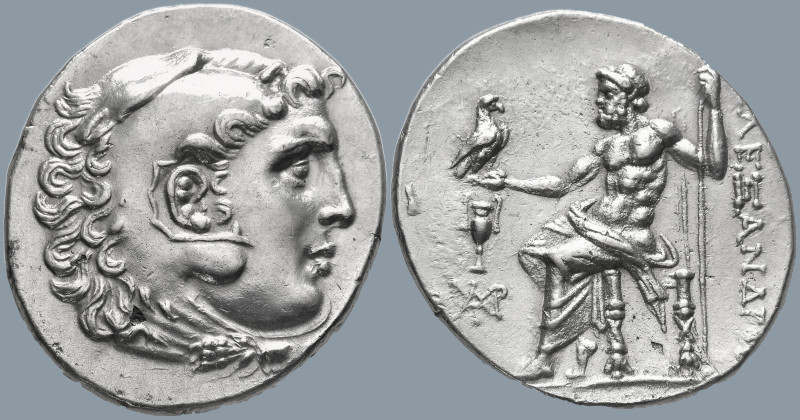 AEOLIS. Myrina. (Circa 215-190 BC). In the name and types of Alexander III of Ma...