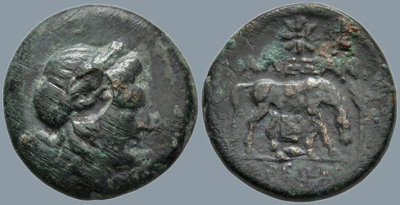 TROAS. Alexandria Troas. (Circa 251-261 BC)
AE Bronze (19.3mm 5.65g)
Obv: Laur...
