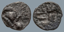 TROAS. Dardanos. (5th century BC)
Tetartemorion (6.4m 0.16g)
Obv: Head of a rooster to right.
Rev: Quadripartite incuse square.
SNG Kayhan -. SNG ...