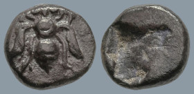 IONIA. Ephesos. (Circa 550-500 BC).
AR Obol (6.7mm 0.42g)
Obv: Bee.
Rev: Incuse square punch.
Karwiese Series V, Pl. 3, 13
Rare