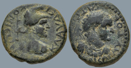 LYCAONIA. Iconium (as Claudiconium). Titus, Caesar (69-79 AD)
AE Bronze (20.8mm 6.83g)
Obv : AYTOKPATωP TITOC KAICAP. Laureate, draped and cuirassed...