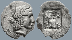 LYKIAN LEAGUE. Kragos. (After 18 BC).
AR Hemidrachm (16.2mm 1.18g)
Obv: Laureate head of Apollo to right; Λ behind, Y before
Rev: Kithara; K-P acro...