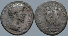 MYSIA. Kyzikos. Marcus Aurelius (161-180 AD).
AE Bronze (34.9mm 18.18g)
Obv: ΑV ΚΑΙ Μ ΑVΡΗ ΑΝΤΩΝƐΙΝΟϹ. Bare-headed bust of Marcus Aurelius (long bea...