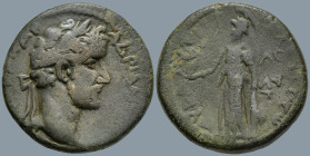 CILICIA. Seleucia ad Calycadnum. Antoninus Pius (138-161 AD)
AE Bronze (24.1mm 7.02g)
Obv: ΑΥΤ ΚΑΙϹΑΡ ΑΔΡΙ ΑΝΤΩΝΙΝοϹ ϹΕΒΑ. Laureate head of Antoninu...
