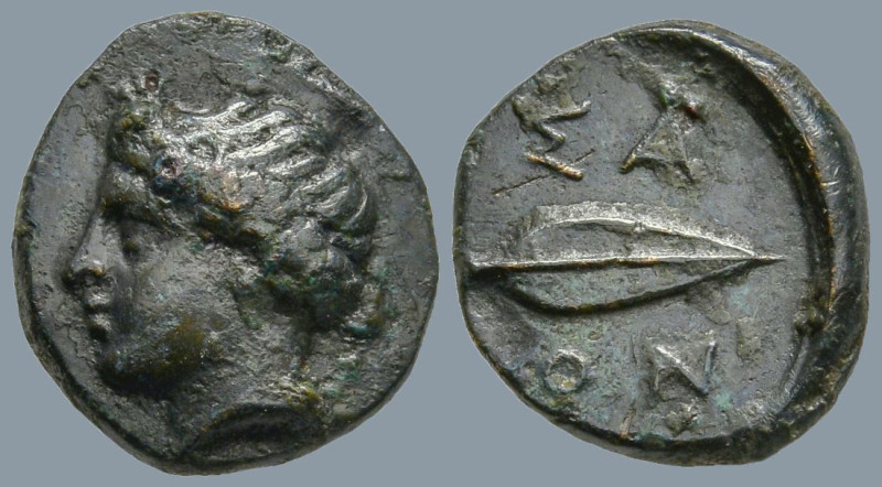 WESTERN ASIA MINOR. Uncertain. (4th century BC)
AE Bronze (10.4mm 0.84g)
Obv: ...