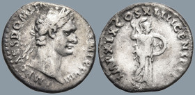 Domitian (81-96 AD). Rome
AR Denarius (18.1mm 2.9g)
Obv: IMP CAES DOMIT AVG-GERM P M TR P VIII. Laureate head of Domitian right
Rev: IMP XIX COS XI...