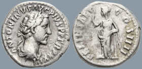 Antoninus Pius (138-161 AD). Rome
AR Denarius (17.4mm 3.32g)
Obv: ANTONINVS AVG PIVS P P TR P XXIII. Laureate and draped bust of Antoninus Pius to r...