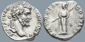 Septimius Severus (193-211 AD). Rome
AR Denarius (18mm 3.66g)
Obv: L SEPT SEV PERT AVG IMP V. Laureate head to right
Rev: P M TR P III COS II P P. ...