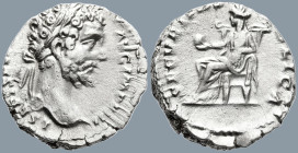 Septimius Severus (193-211 AD). Rome
AR Denarius (18.4mm 3.46g)
Obv: Laureate head of Septimius right.
Rev: SECVRITAS PVBLICA. Securitas seated lef...