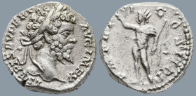 Septimius Severus (193-211 AD). Laodicea ad Mare.
AR Denarius (16.9mm 4.2g)
Obv: L SEPT SEV PERT AVG IMP X. Laureate head right.
Rev: P M TR P VI C...