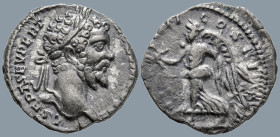 Septimius Severus (193-211 AD). Laodicea ad Mare
AR Denarius (17.8mm 2.7g)
Obv: L SEP SEVERVS PER [...?]. Laureate head to right
Rev: Victory advan...