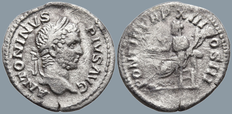 Caracalla (198-217 AD). Rome
AR Denarius (19.3mm 2.9g)
Obv: ANTONINVS PIVS AVG...