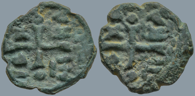 CRUSADERS. Antioch. Anonymous. (circa 1120-1140 AD)
AE Follis (21.1mm 3.97g)
O...