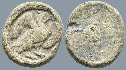 IONIA. Ephesus. (Circa 2nd-3rd centuries).
PB Tessera (4.2g 13.6mm diameter)
Obv: Eagle standing right, with wings spread.
Rev: Blank.
Cf. Gülbay/...