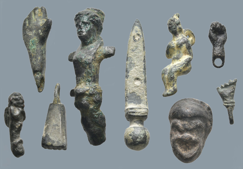 9 pieces ancient objects
