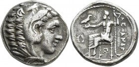 Makedonien - Könige: Alexander der Große 336-323 v. Chr.: Tetradrachme postum ca. 320-317 v.Chr., Amphipolis, Av: Kopf mit Löwenhaube nach rechts, Rv:...