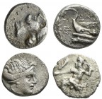 Griechische Münzen: Lot 3 Münzen, dabei Hemiobol, Hemidrachme, Tetrobol.
 [taxed under margin system]