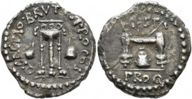 M. Iunius Brutus (43/42 v.Chr.): Rom-Imperatorische Prägung, M. Iunius Brutus und L Sestius 43-43 v.Chr.: AR-Quinar, 43, Mzst. beim Heer des Brutus in...