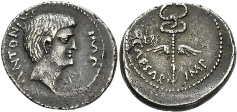 Marcus Antonius (39 v.Chr.): Marcus Antonius und Octavian 40-39 v. Chr.: AR Dena...