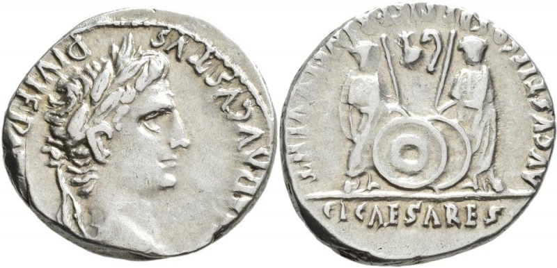 Augustus (27 v.Chr. - 14 n.Chr.): Augustus 27 v.Chr.-14 n.Chr.: AR Denar, 3,74 g...