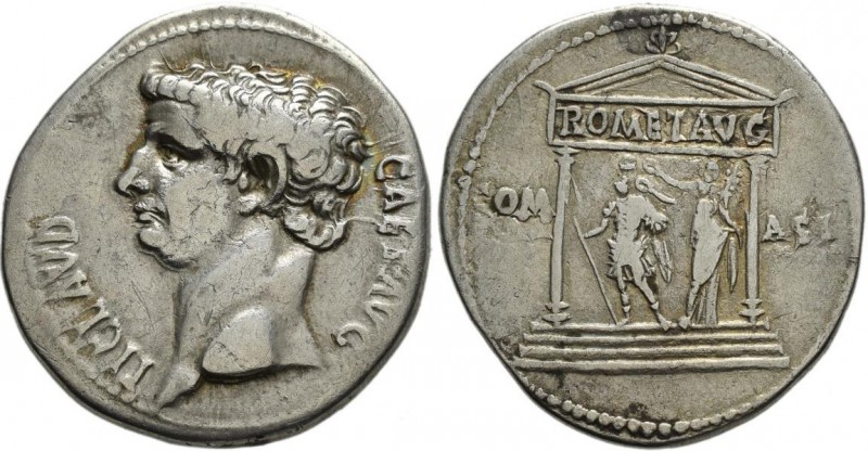 Claudius (41 - 54): Claudius 41-54: AR Cistophor, Pergamum, Mysien ca. 41/42. Av...