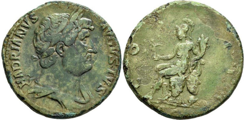 Hadrian (117 - 138): Sesterz, 20,49 g, Kampmann 32.151, sehr schön.
 [taxed und...