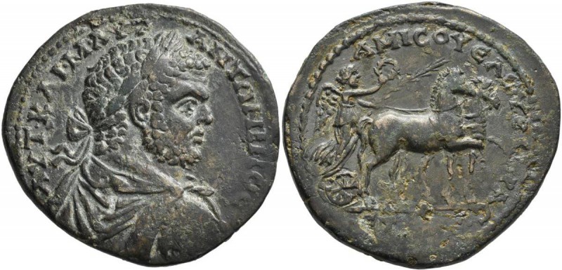 Caracalla (196 - 198 - 217): Pontus - Amisus, Caracalla 196-217: AE Medaillon, 2...