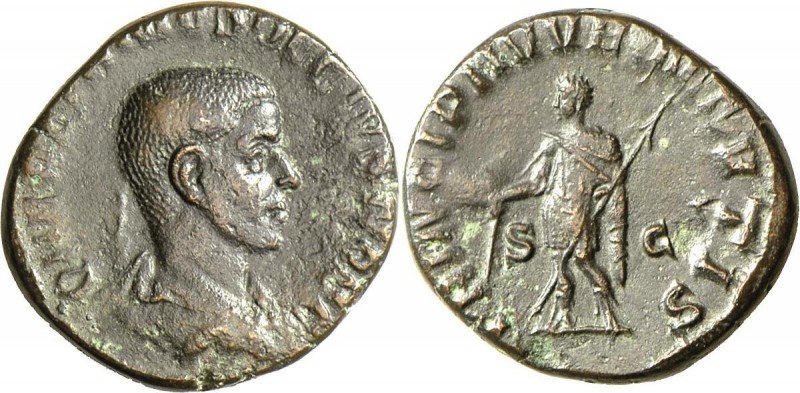 Herennius Etruscus (250 - 251): Herennius Etruscus 250-251: Sesterz Rom, 14,13 g...
