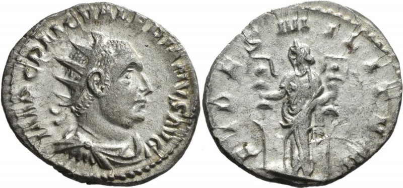 Valerianus I. (253 - 260): Valerianus I. 253-260: AR Antoninian, 3,1 g, vorzügli...