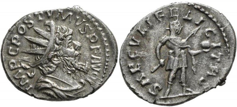 Postumus (260 - 269): Postumus 260-269: AR Antoninian, 3,47 g, vorzüglich.
 [ta...