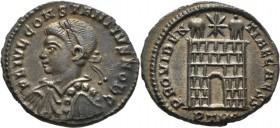 Constantinus II. (316 - 337 - 340): Constantinus II. 316-340: Nummus 327-328, Trier Av: P . IVL CONSTANIVS NOB C Drap., gep., belorbeerte Büste mit Ae...