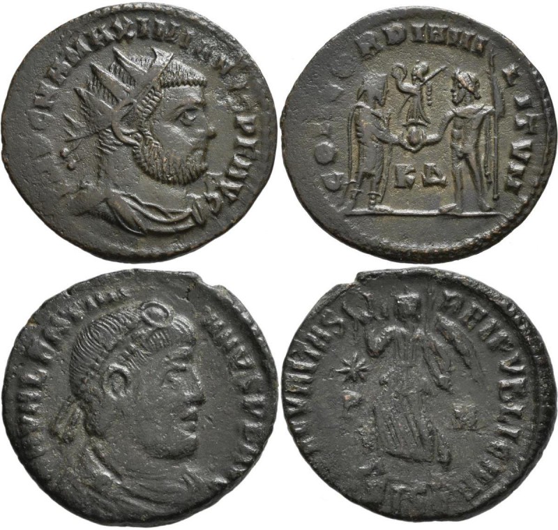 Antike: Lot von 48 antiker, meist römischer Kleinbronzemünzen aus der römischen ...
