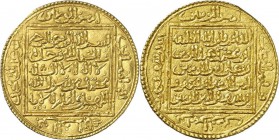Almohaden: Abu-Abd-allah Muhammed AH 595-610 / AD 1199-1213: Golddinar (Dobla) o. J. , 4,65 g, prägefrisches Prachtexemplar, äußerst selten in dieser ...