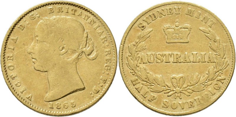 Australien: Victoria 1837-1901: ½ Sovereign 1965 (Sydney Mint), Gold, 3,89 g, se...
