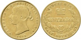 Australien: Victoria 1837-1901: ½ Sovereign 1965 (Sydney Mint), Gold, 3,89 g, seltener Jahrgang, Friedberg 10a,KM#3, fast sehr schön.
 [taxed under m...