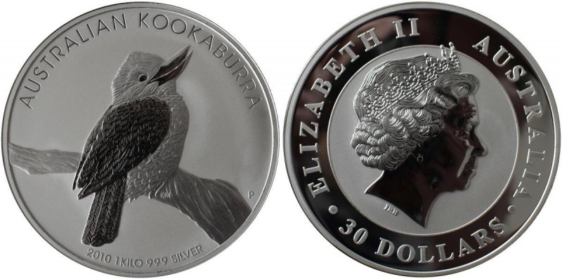 Australien: Elizabeth II. 1952-,: Lot 2 Münzen: 2 x 30 Dollars 2010 P, Silber Ko...